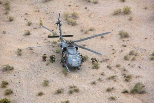 Hélicoptère HH60 PaveHawk de l'USAF en Irak