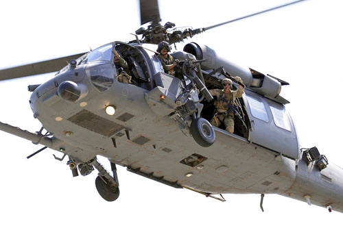 Hélicoptère HH60 PaveHawk de l'USAF en Irak