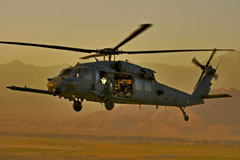 Hélicoptère HH60 PaveHawk de l'USAF en Afghanistan