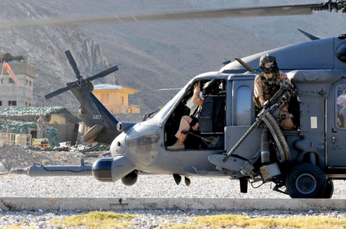 Hélicoptère HH60 PaveHawk de l'USAF en Afghanistan