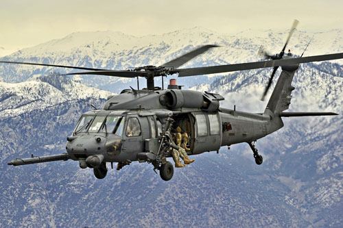 Hélicoptère HH60 PaveHawk de l'USAF en Afghanistan