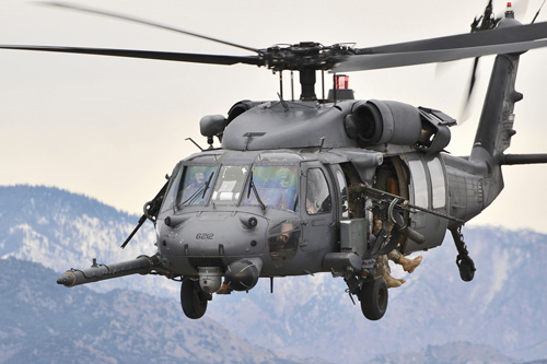 Hélicoptère HH60 PaveHawk de l'USAF en Afghanistan