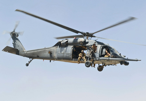 Hélicoptère HH60 PaveHawk de l'USAF en Irak