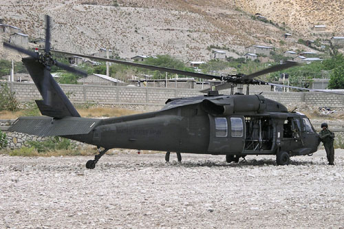 Hélicoptère UH60 Blackhawk US Army Haïti