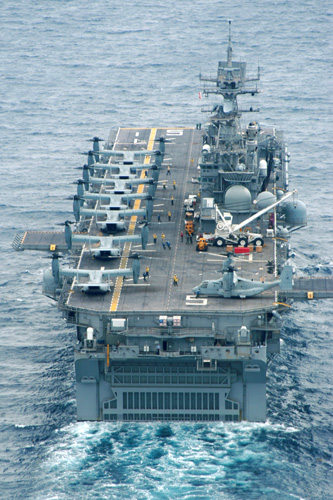 MV22 Osprey sur porte-hélicoptères