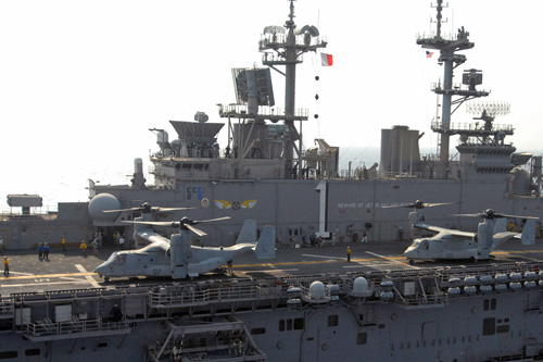 MV22 Osprey sur porte-hélicoptères