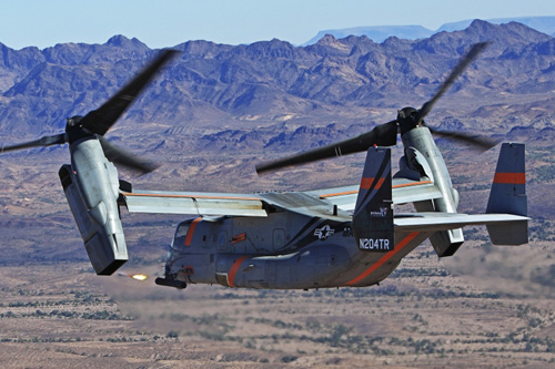 Pod roquette sur V22 Osprey