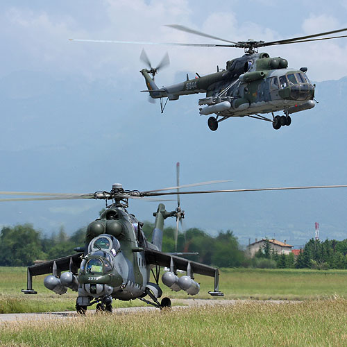 Hélicoptères MI24 Hind et MI17 Hip Tchèquie