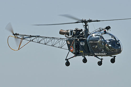 Hélicoptère Alouette II 1163 de la Marine française