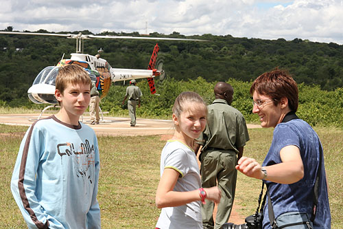 Survol en hélicoptère des chutes Victoria au Zimbabwe