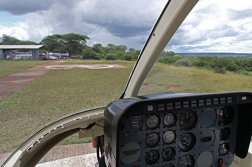 Survol en hélicoptère des chutes Victoria au Zimbabwe