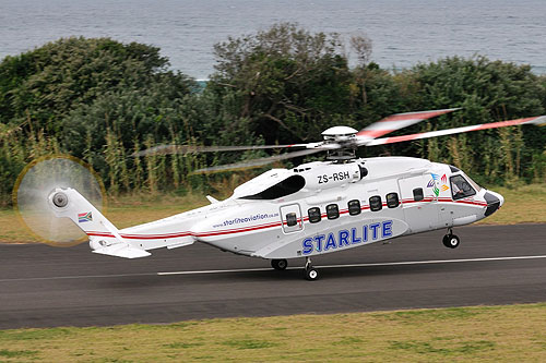 Hélicoptère S92 ZS-RSH de Starlite Aviation