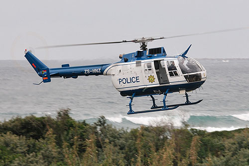 Hélicoptère BO105 ZS-HNZ de la Police d'Afrique du Sud