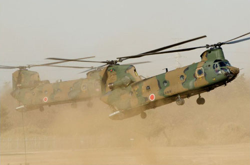 Hélicoptères CH47 Chinook JGSDF