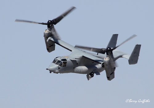 Hélicoptère à rotors basculants V22 Osprey des US Marines