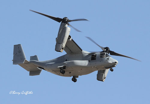 Hélicoptère à rotors basculants V22 Osprey des US Marines