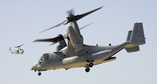 Hélicoptère à rotors basculants V22 Osprey des US Marines