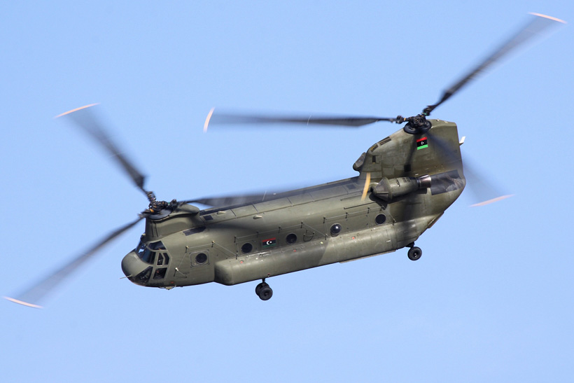 Hélicoptère CH47 Chinook Libye