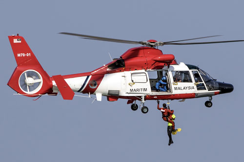 Hélicoptère AS365 N3 Dauphin M70-01 des Gardes-Côtes de Malaisie