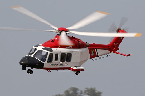 Hélicoptère AW139 M72-03 des Gardes-Côtes de Malaisie