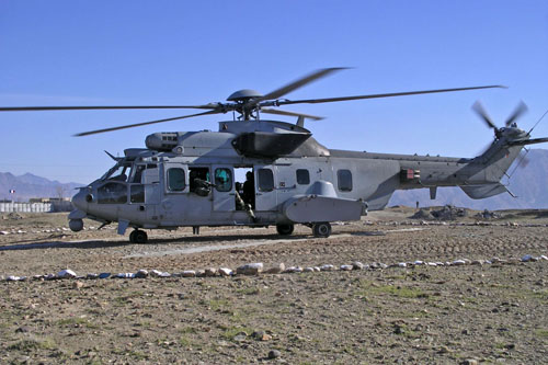 Hélicoptère EC725 Caracal de l'Armee de l'Air en Afghanistan