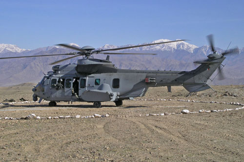 Hélicoptère EC725 Caracal de l'Armee de l'Air en Afghanistan