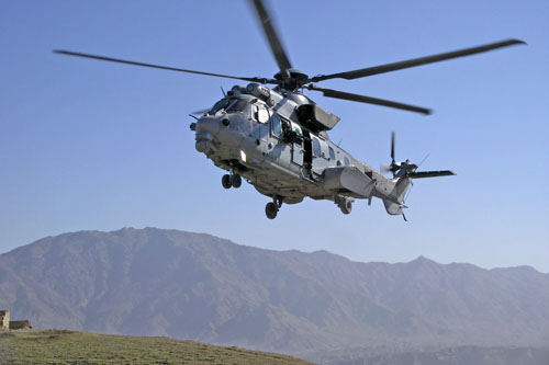 Hélicoptère EC725 Caracal de l'Armee de l'Air en Afghanistan