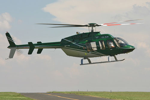 Hélicoptère Bell 407 ZS-RLM d'HELIOS EXECUTIVE HELICOPTER CHARTER