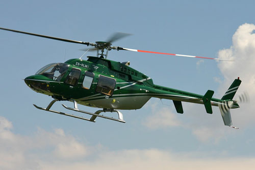 Hélicoptère Bell 407 ZS-RLM d'HELIOS EXECUTIVE HELICOPTER CHARTER