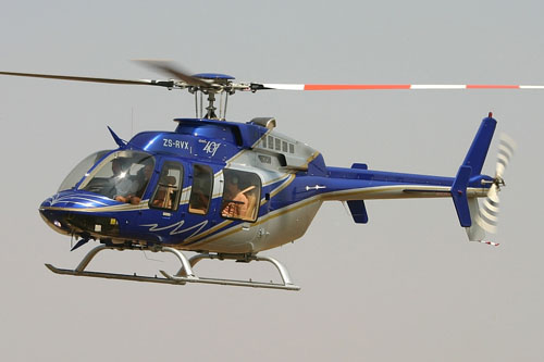 Hélicoptère Bell 407 ZS-RVX d'HELIOS EXECUTIVE HELICOPTER CHARTER