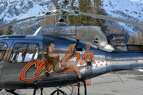 Hélicoptère AS350 B3 Ecureuil F-HESB de Chamonix Mont-Blanc Hélicoptères (CMBH) 