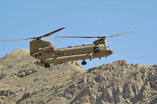 Hélicoptère CH47F Chinook de l'US Army en Afghanistan