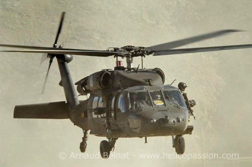 Hélicoptère UH60 Blackhawk de l'US Army en Afghanistan