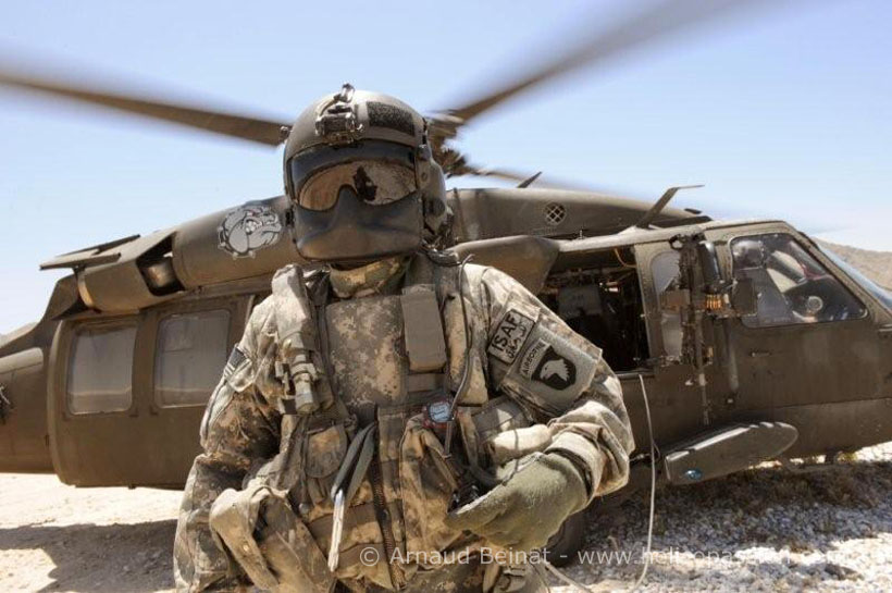 Hélicoptère UH60 Blackhawk de l'US Army en Afghanistan