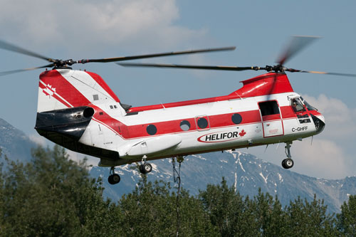 Hélicoptère CH46 SeaKnight de HELIFOR