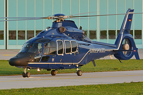 Hélicoptère EC155 B D-HLTE de la BundesPolizei allemande 