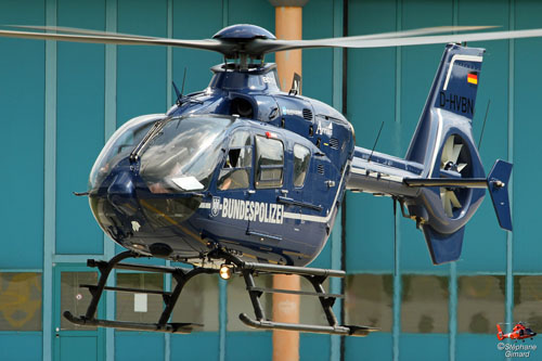 Hélicoptère EC135 T2+ D-HVBN de la BundesPolizei allemande