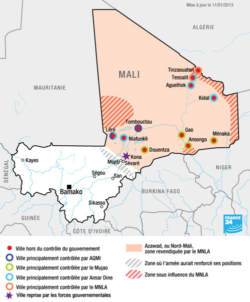 Carte du Mali