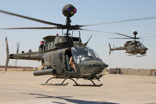 Hélicoptère OH58D Kiowa Warrior de l'US Army