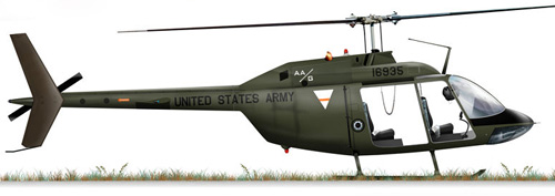 Hélicoptère OH58A Kiowa de l'US Army