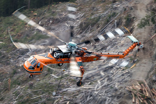 Hélicoptère S64E AirCrane N247AC d'ERICKSON AIR CRANE