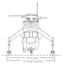 Dimensions du CH-54 Skycrane