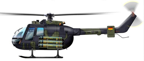 Hélicoptère BO105 PAH1 de la Heeresflieger allemande