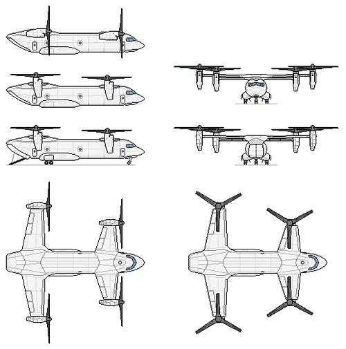 V44 quad tilt rotor