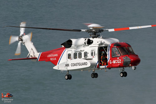 Hélicoptère S92 des Gardes-Côtes du Royaume-Uni (Her Majesty's Coastguard)