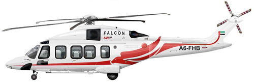 Hélicoptère AW189 de Falcon Aviation