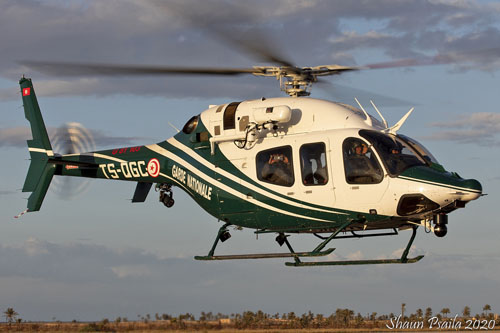 Hélicoptère Bell 429 TS-QGC de la Garde Nationale de Tunisie