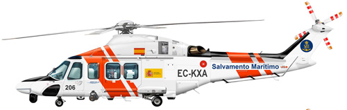 Hélicoptère AW139 de Salvamento Maritimo