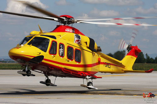 Hélicoptère AW139 I-GREI d'AIR GREEN basé à Cuneo, Italie