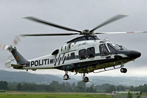 Hélicoptère AW169 LN-ORC Politi Norway Police Norvège